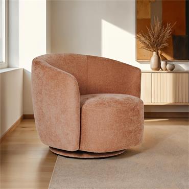 Beckham Swivel Accent Chair Umber