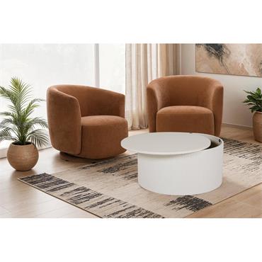 Beckham Swivel Accent Chair Umber