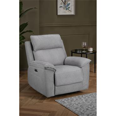 Braxton Chair Electric Recliner - Greige