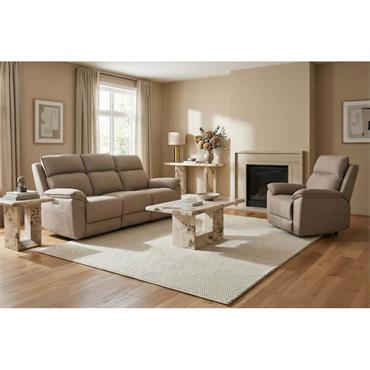 Braxton Chair Electric Recliner Latte