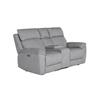 Braxton 2 Seater with Console Electric Recliner Greige