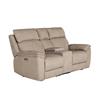 Braxton 2 Seater with Console Electric Recliner Latte