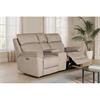 Braxton 2 Seater with Console Electric Recliner Latte