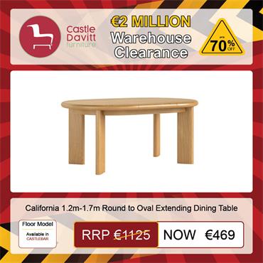 Chicago 1.2-1.7m Round to Oval EXT. Dining Table