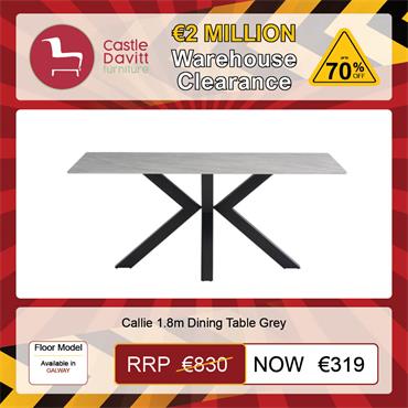 Callie 1.8m Dining Table Grey