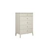 Dillon Tall Chest 5 Drawer Ribbed Top Drw Stone