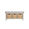 Detta Bench Seat Fabric Cushion with Storage Grey