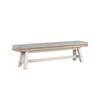 Detta Dining Bench Fabric Cushion Grey