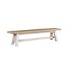 Detta Dining Bench Fabric Cushion Grey
