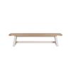 Detta Dining Bench Fabric Cushion Grey
