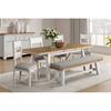 Detta Dining Bench Fabric Cushion Grey
