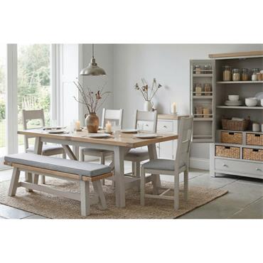 Detta Refectory Dining Table 1900-2350 Extending Taupe