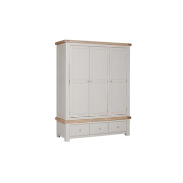 Detta Wardrobe 3 Door Taupe