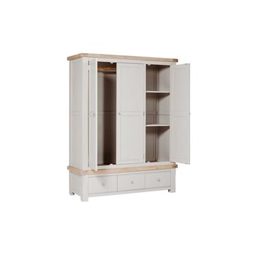 Detta Wardrobe 3 Door Taupe