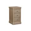 Derry Bedside Table 3 Drawer Narrow Natural