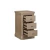 Derry Bedside Table 3 Drawer Narrow Natural