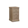 Derry Bedside Table 3 Drawer Narrow Natural