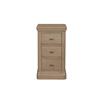 Derry Bedside Table 3 Drawer Narrow Natural