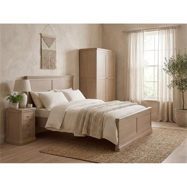 Derry Bedside Table 3 Drawer Narrow Natural