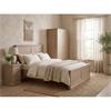 Derry Bedside Table 3 Drawer Narrow Natural