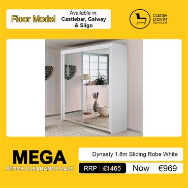 Dynasty 1.8m Sliding Robe White