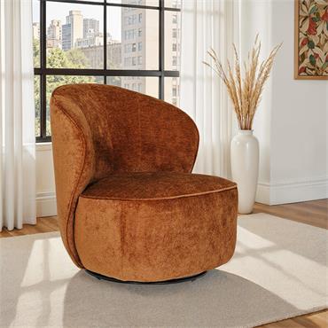 Elijah Swivel Chair Rust
