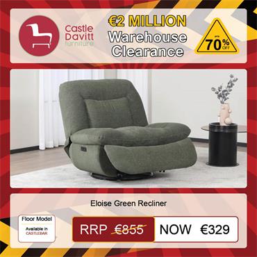 Eloise Reclining Chair Green