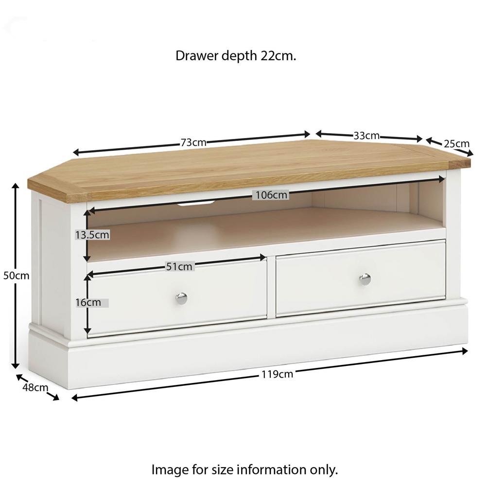 Shore Ivory Grey Corner TV Unit Castle Davitt Furniture Ireland