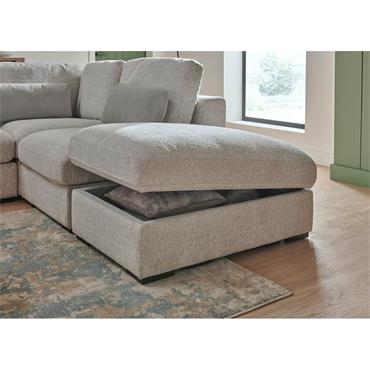 Heather Storage Ottoman Light Grey