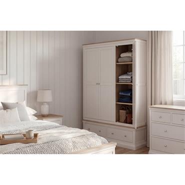 Hook Wardrobe 3 Door/2 Drawer Cashmere