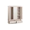 Hook Wardrobe 3 Door/2 Drawer Cashmere