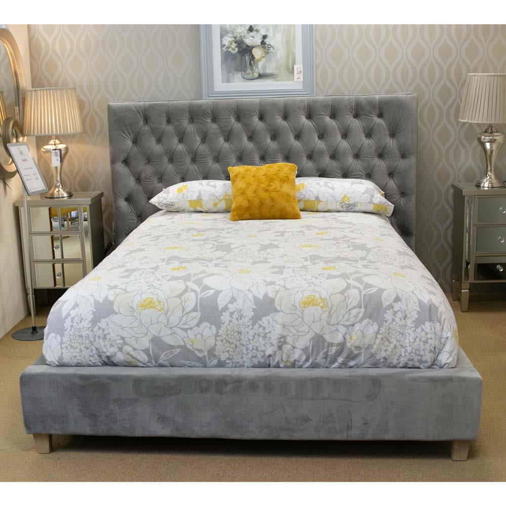 Hayley Grey 5' Bed Frame Castle Davitt Furniture Ireland