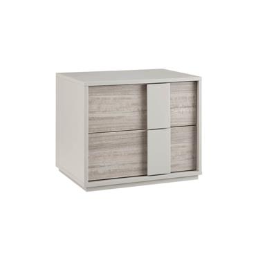 Jacob Bedside Table 2 Drawer Grey