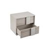 Jacob Bedside Table 2 Drawer Grey