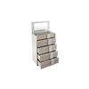 Jacob Tall Chest 4 Drawer Open Top Grey