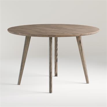 Vinnie 1.1m Round Dining Table - Oak 3cm Top