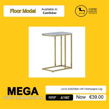 Lewis SofaTable with Champagne Leg