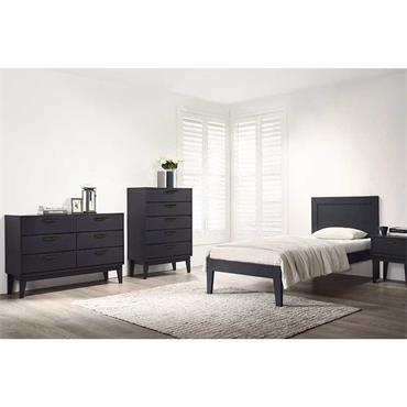 Midnight 3' Bed Frame Dark Grey
