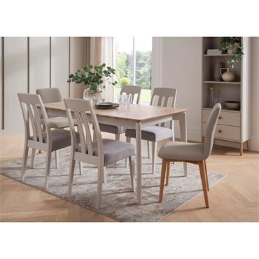 Maisie 1.65m Dining Table Extending Cashmere Oak