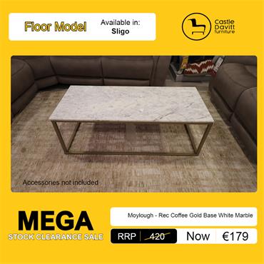 Moylough - Rec Coffee Gold Base White Marble