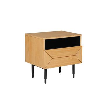Nickson Bedside Table 1 Drawer Natural Oak