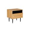 Nickson Bedside Table 1 Drawer Natural Oak