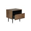 Nickson Bedside Table 1 Drawer Smoked Oak