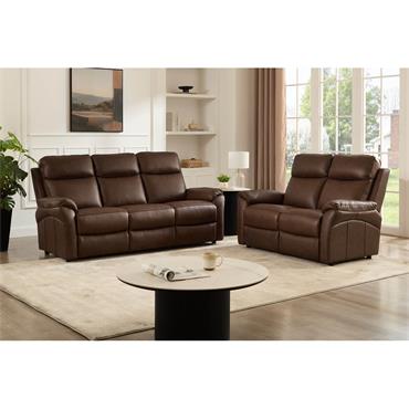 Nelly 2 Seater Fixed Brown