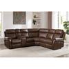 Nelly Corner Group Electric Recliner Brown