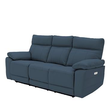 Bordeaux 3 Seater Electric Recliner Indigo