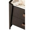 Rhea Bedside Table 2 Drawer Ebony