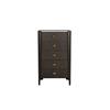 Rhea Tall Chest 5 Drawer Ebony
