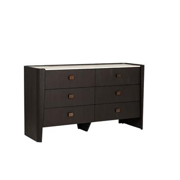 Rhea Dressing Chest 6 Drawer Ebony