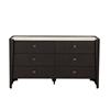 Rhea Dressing Chest 6 Drawer Ebony